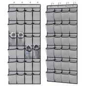 Gray 24-pocket over-the-door organizer