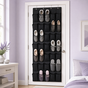 Premium black 35-pocket organizer in a soft lavender home
