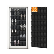 Black 35-pocket over-the-door organizer