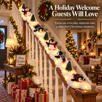 Light-up snowy penguin stair garland — product view 10