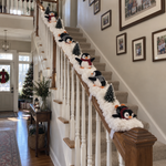 Light-up snowy penguin stair garland — product view 11