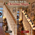 Light-up snowy penguin stair garland — product view 16