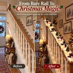 Light-up snowy penguin stair garland — product view 9